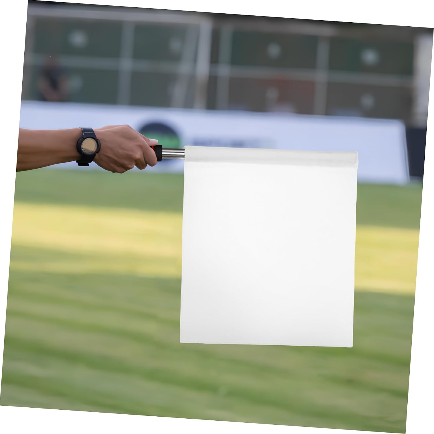 Kisangel Track and Field Referee Flag Set with Lightweight Pole and Sponge Handle for Outdoor Sports Soccer Volleyball Officials Hand Signal Flags