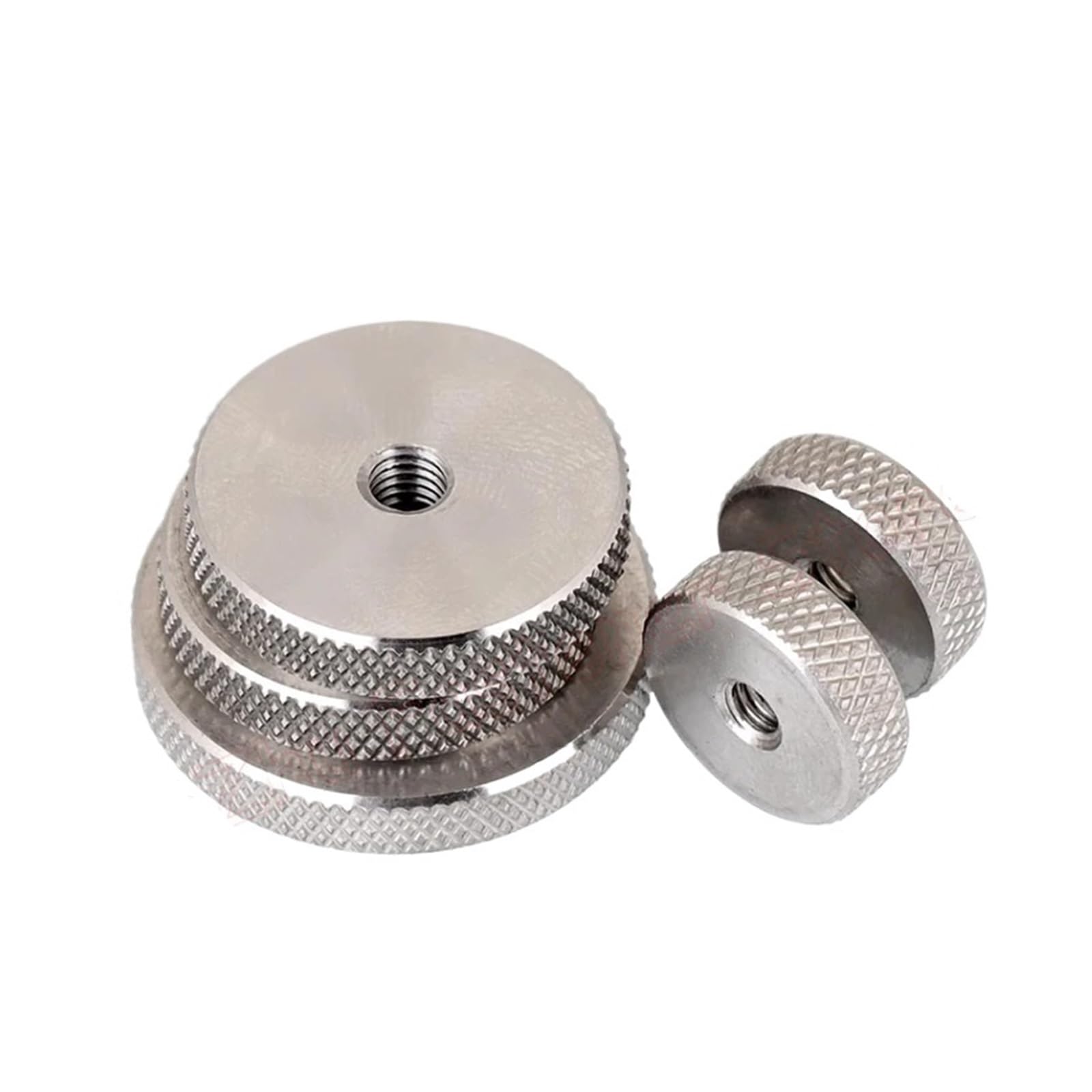 1-5pcs M3 M4 M5 M6 M8 M10 M12 Dado ad alette in acciaio inossidabile 304 Testa piatta Maglia zigrinata Dadi di regolazione Serrati a mano(M4x30x5mm (1pcs))