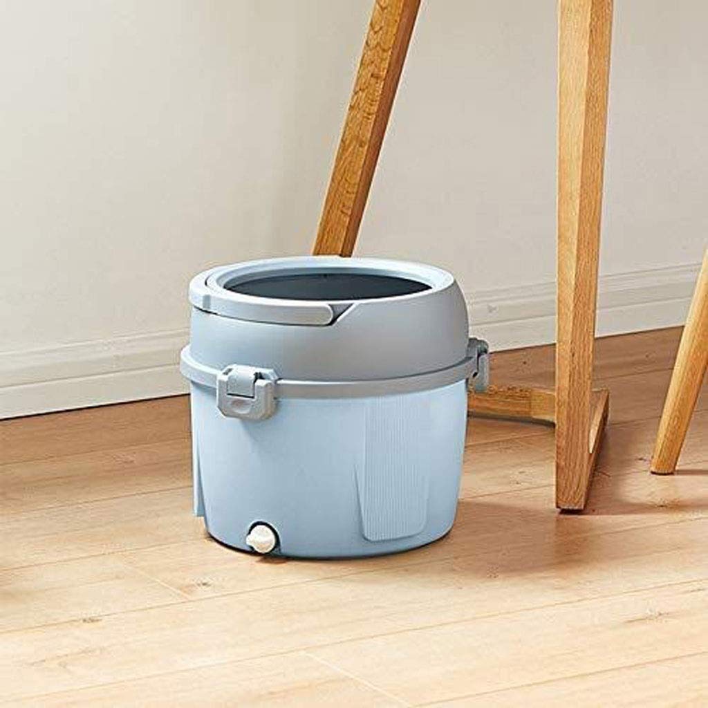 Fregona， Fregona, Sistema de Cubo fregona Giratorio 360 Grados con 2 Cabezales Microfibra y Mango Ajustable for el hogar