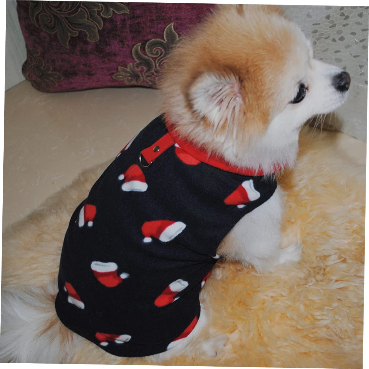 HMJGDHX 2 Pezzi Prodotti per Animali Domestici Vestiti Caldi per Cani Bomboniere Natalizie per Cani Vestiti Natalizi per Animali Domestici Maglione per Cani Renna di Natale per Animali Costume Cosplay