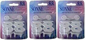 Sonne Protetor De Tomada Kit Com 24 Protetores E 6 Chaves Reserva Branco