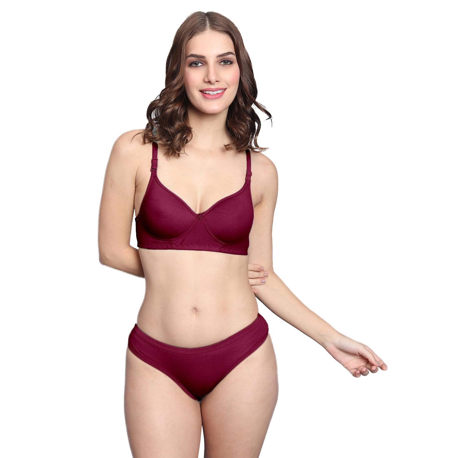 qume99 Women Cotton Non Padded Bra and Panties Lingerie Set for Honeymoon | Anniversary | Everyday Bra Panty Combo-picture-25