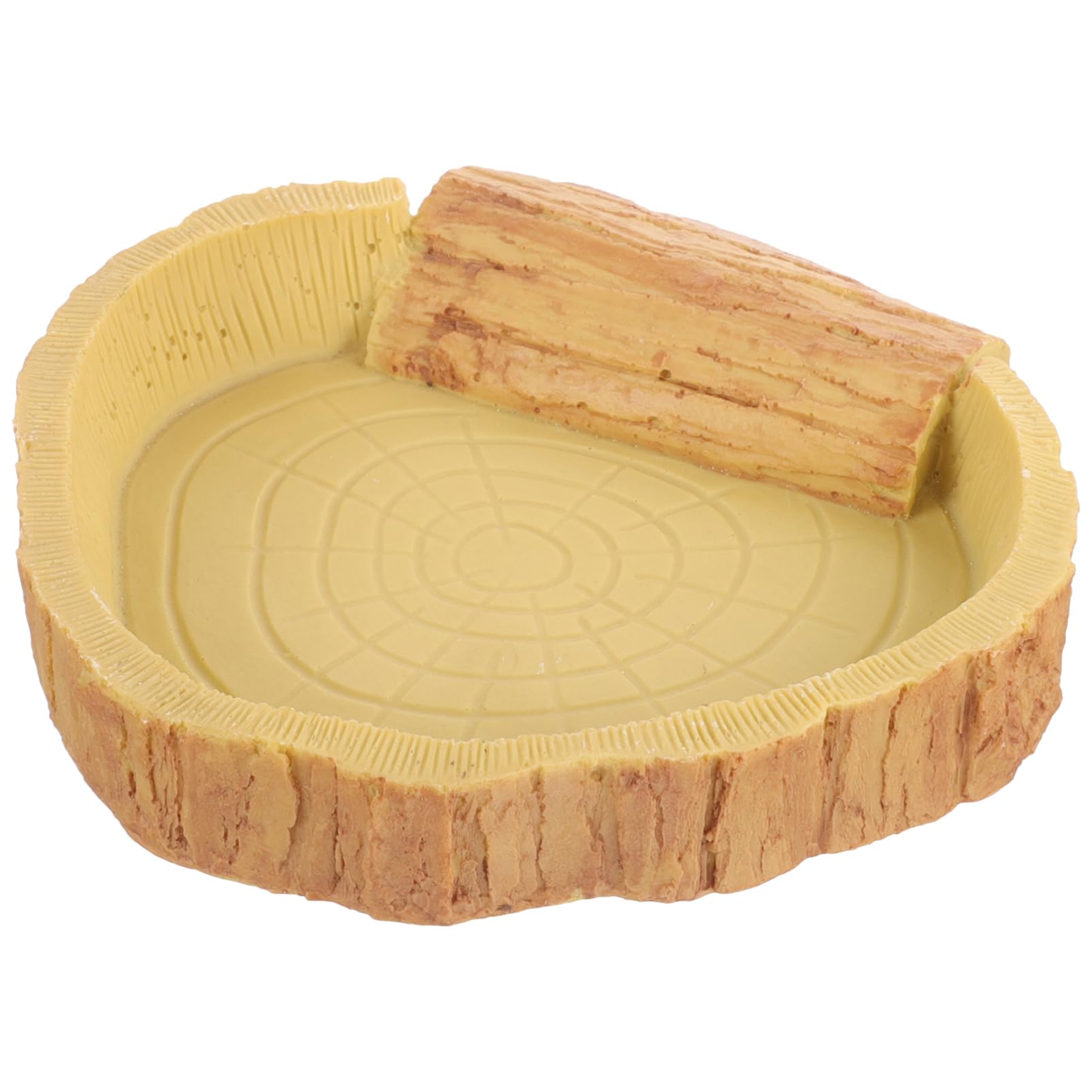 HOUDERCO Reptile Feeding Bowl Durable Resin Worm Dish for Lizards Tortoises Amphibians Easy to Clean Non Spill Design for Lizard Tanks and Terrarium Habitats