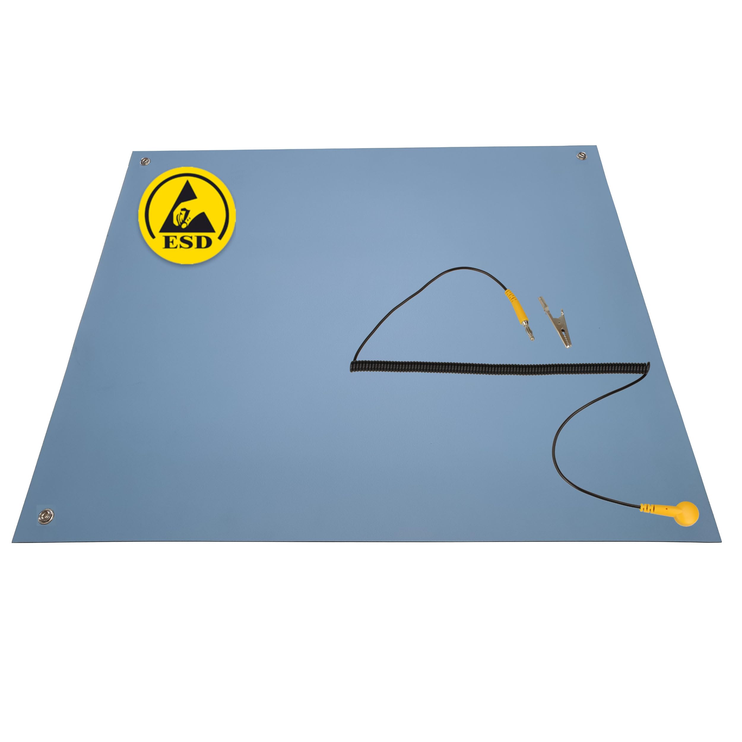 Tapis de table antistatique ESD 120 x 60 cm résistant à la soudure + câble de raccordement