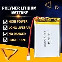Vista 4 de Batería de iones de polímero de litio recargable de 3.7V 500mAh 303450 Lipo con conector JST PH2.0mm