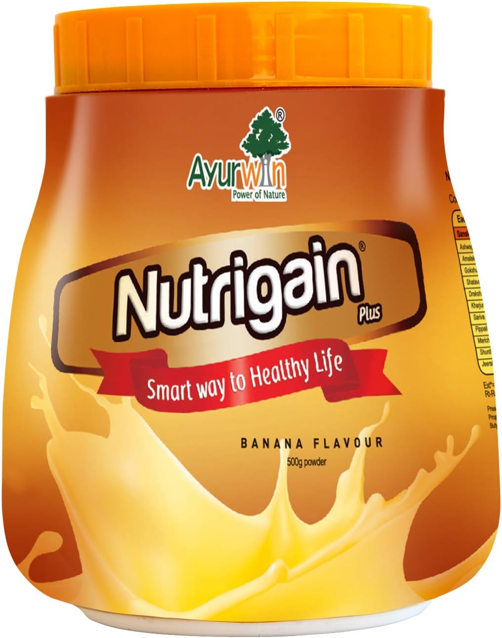 Ayurwin Nutrigain Plus Powder - 500 Gm (Banana Flavour)