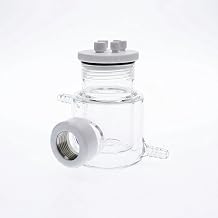 K045 Double -Layer Water Bath Temperature Control Electrolytic Cell, Single Compartment Photoelectrochemical Cell with 24mm Quartz Window, Quartz Reactor,50ml