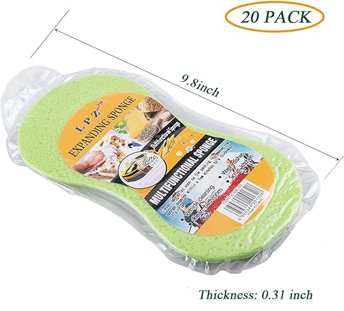 Miniatura 5 de Paquete de 20 esponjas de lavado de autos, esponjas multifuncionales, esponjas de limpieza multicolor con embalaje comprimido al vacío