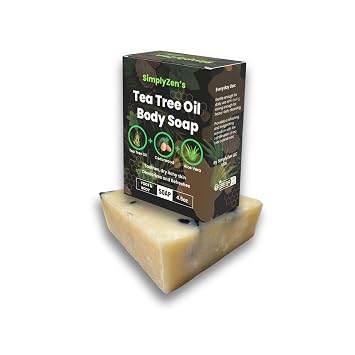 Tea Tree Oil Bar Soap For Men & Women - Cedarwood and Aloe Vera Infused Body Wash - Face & Body Soap for Body Odor - Suitable for All Skin Types 1