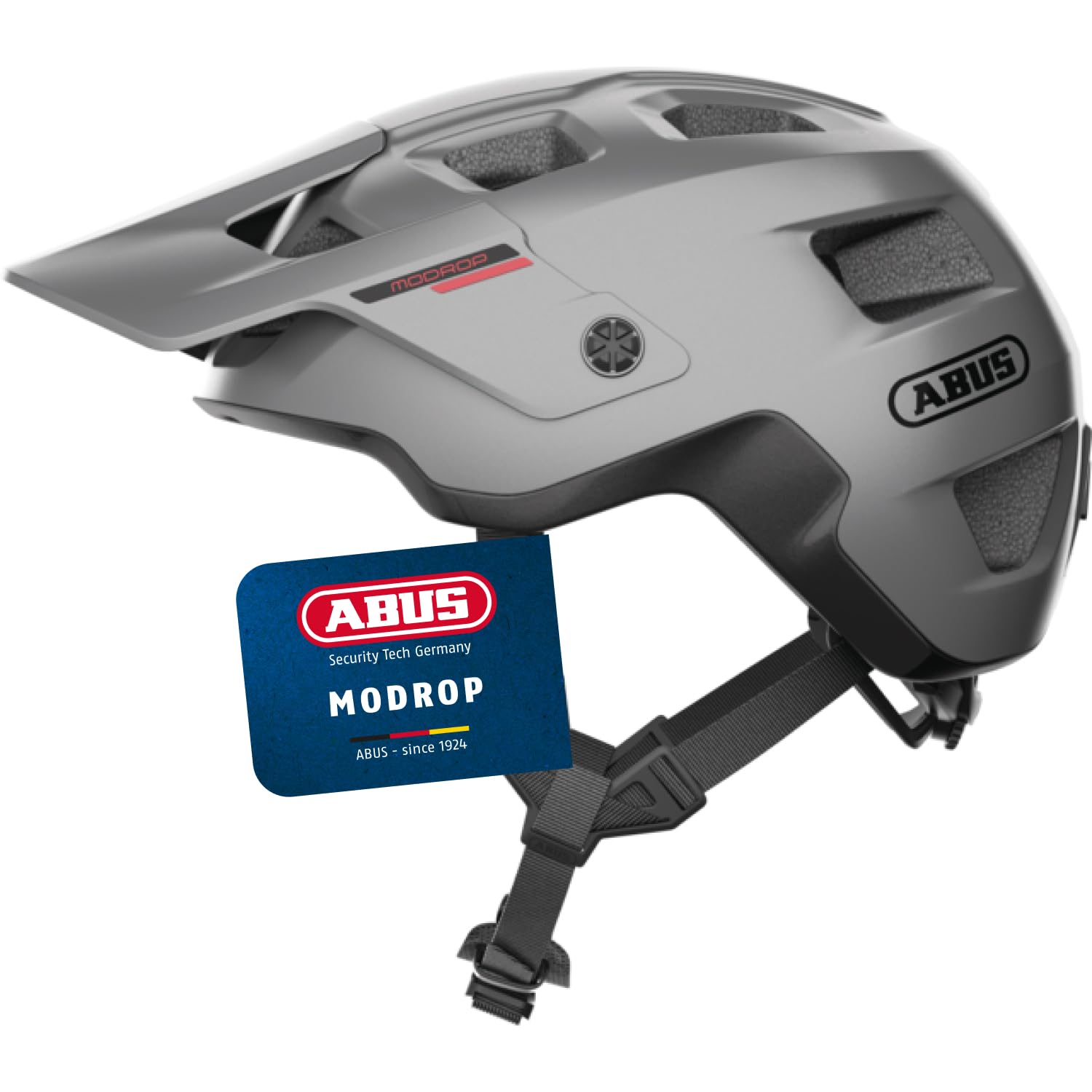 ABUS MTB Helmet MoDrop, Silver, Size S