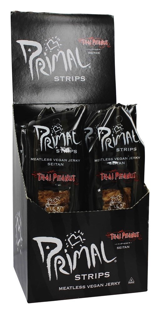 Primal Spirit, Vegan Meat Alternative Jerky, Thai Peanut Flavor, 1 oz