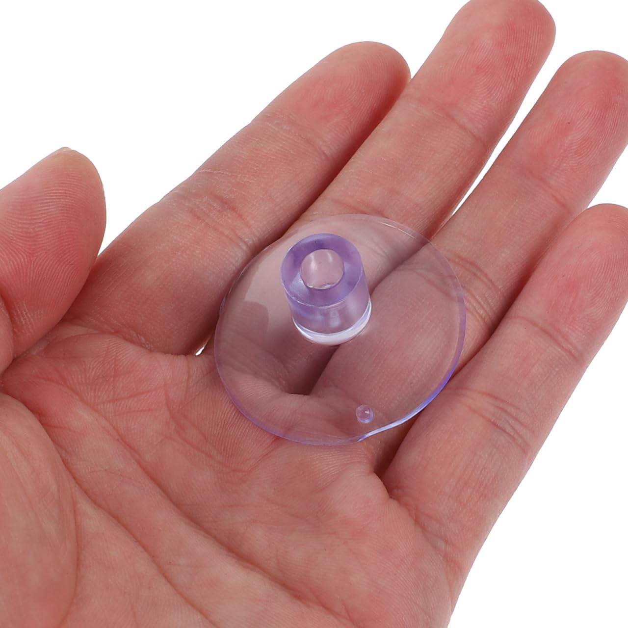 Hemobllo 100PCS Clear Suction Cups with Vertical Hole, 35mm Suction Cup Flag Pole Holder for Desk, Glass & Window - Strong PVC Mini Flagpole Base for Office, Store & Library Tabletop Decor