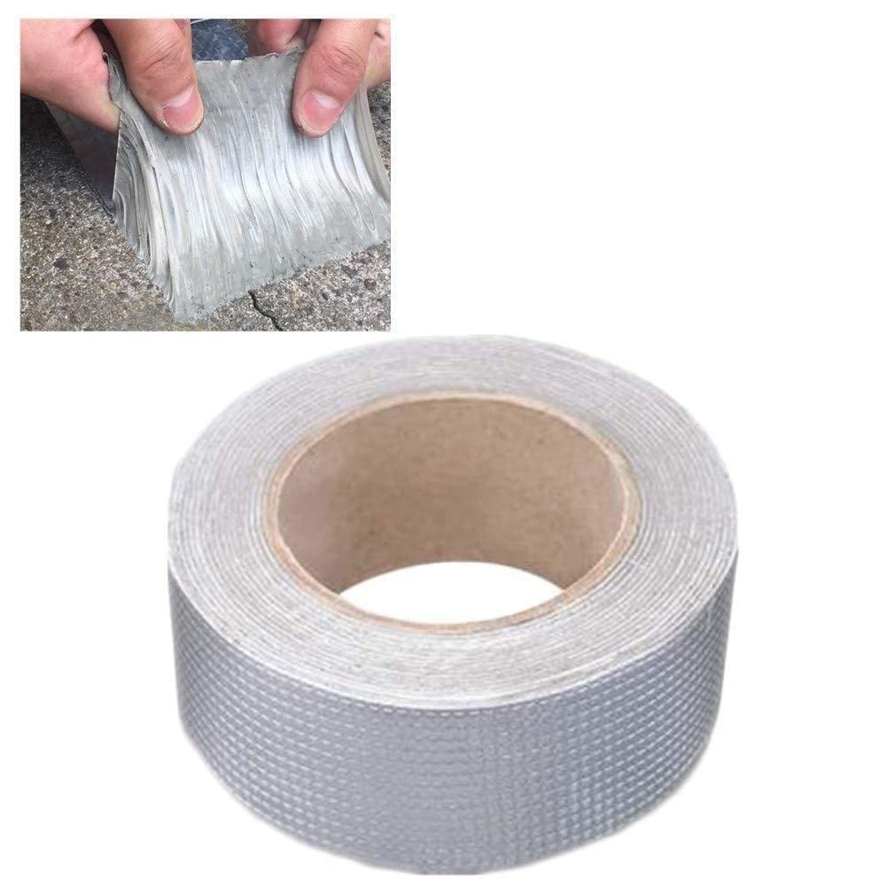 30Mm*1Mm*1M(B) Butyl Aluminum Foil Tape Waterproof Seal Strong Butyl Repair Adhesive Tape Wall Crack Self-Adhesive Roof Butyl Repair