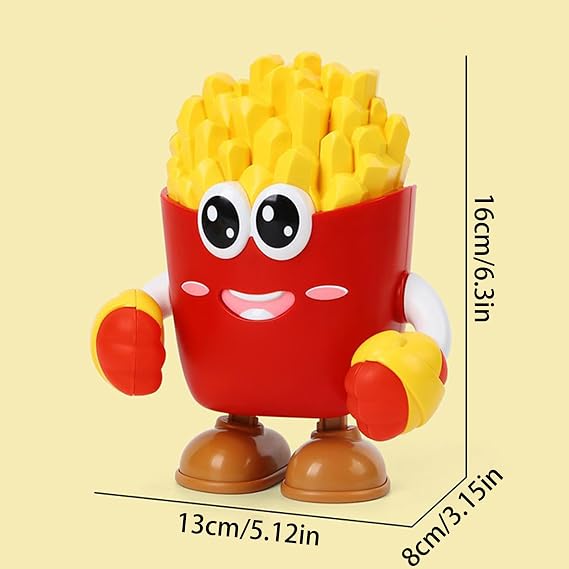 Robot Toys, Smart Robot, French Fries Design Musical Light-up Doll for Birthday Boy Girl Indoor Travel Companion Home Adult