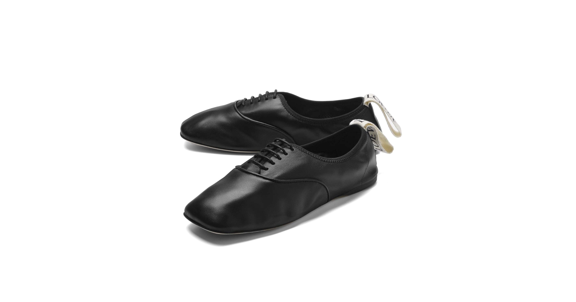 Amazon | [ロエベ] フラットシューズ SOFT DERBY ブラック 36
