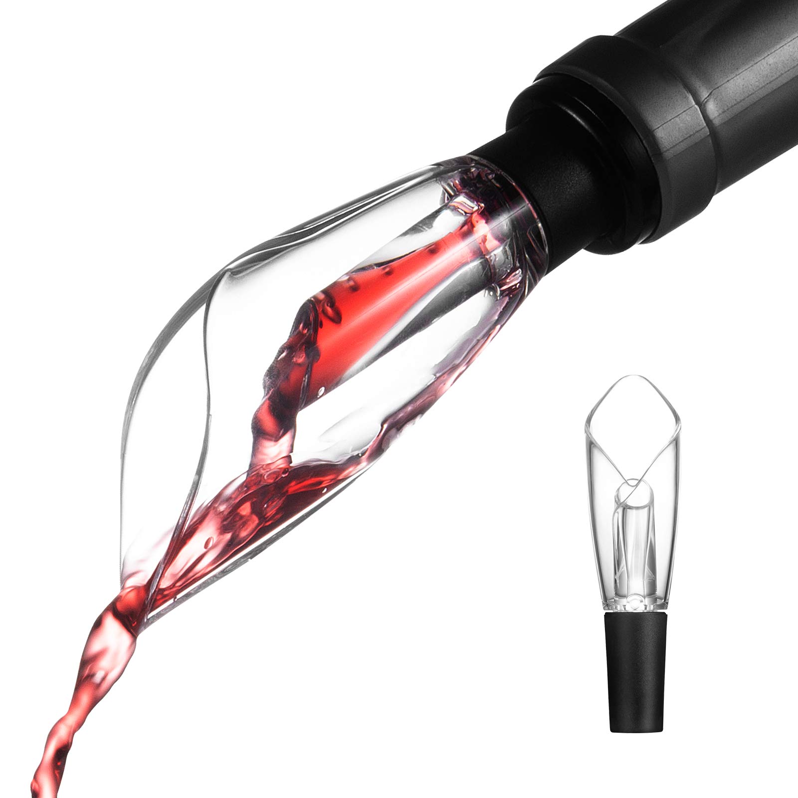Handweinbelüfter Mit Ausgießer – Transparent, Tropffrei, Für Sofort Besseren Weingeschmack Bei Rot-, Weiß- & Schaumwein