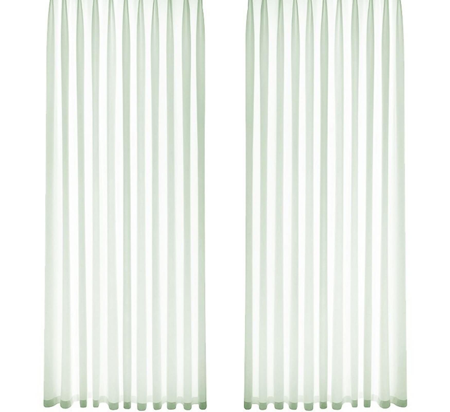 Daesar 2 Pannelli Tende Trasparenti per Interni 214 CM Altezza, Tenda Salotto Moderno con Occhielli Tinta Unita Tende Finestre per Camera da Letto e Soggiorno, Verde 132x214CM