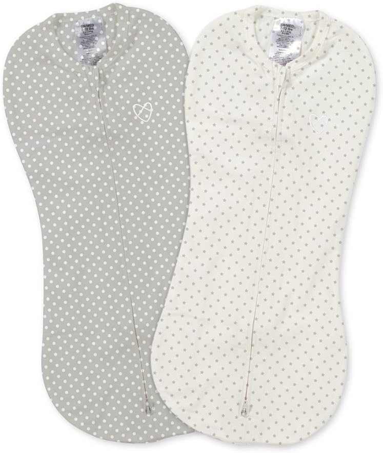 Summer Infant Dot Print SwaddleMe Pod 2Pack, Grey/White Buy Online