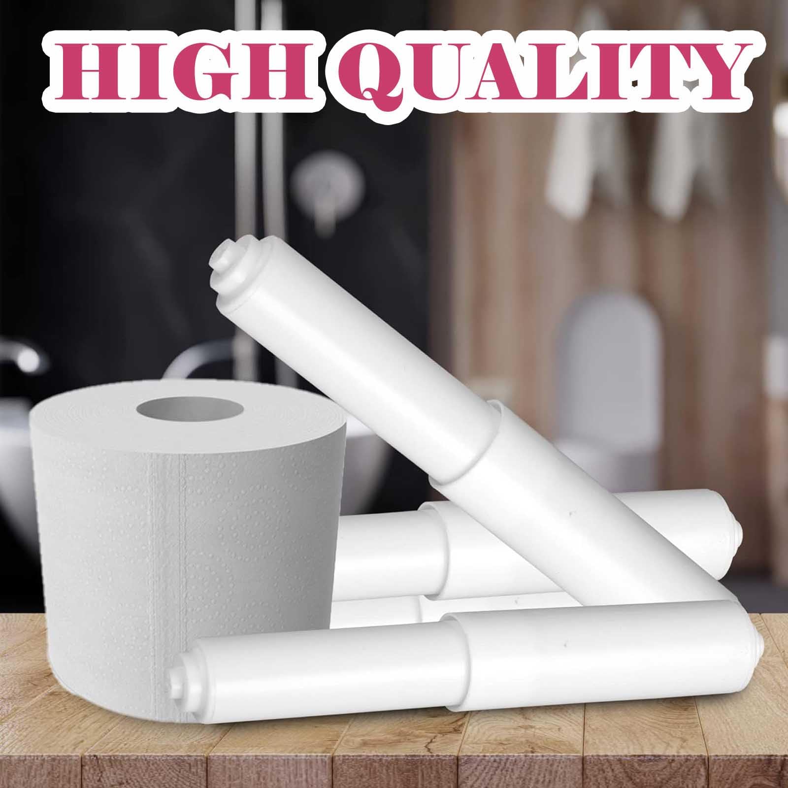 2 Pack White Toilet Paper Holder,Plastic Toilet Tissue Roll Holder Insert in Household Restaurant Toilet Replacement Roller Spring Loaded Rod — Amazon image 6