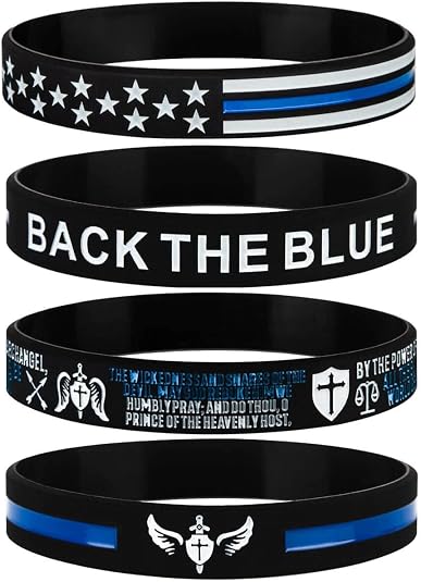 Sainstone Power Of Faith Silicone Bracelets – Thin Red Line & American Flag Set Of 3