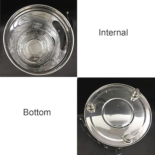 Miniatura 5 de WXJ Incinerador de acero inoxidable con chimenea, incinerador de jardín portátil con gancho de fuego, limpieza del patio trasero, papel y hojas,