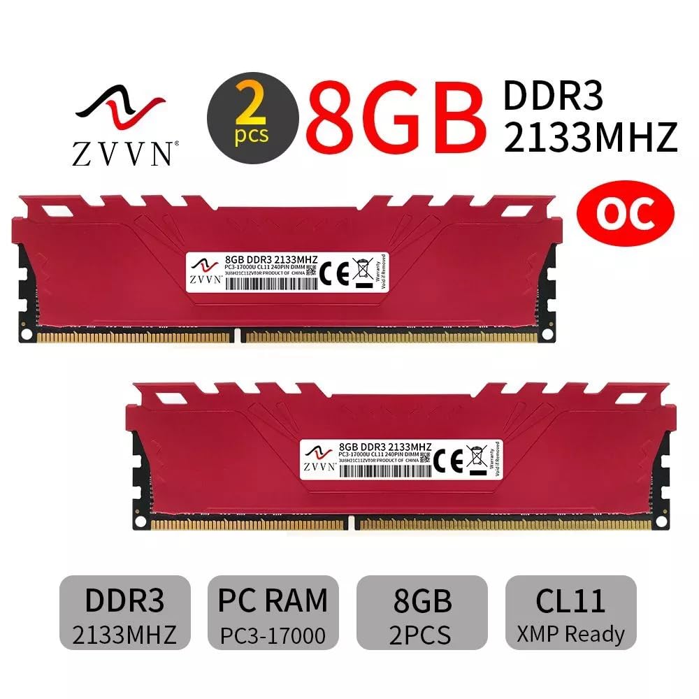 16GB (2 x 8GB) DDR3 2133MHz OC (PC3 17000U) 240Pin DIMM