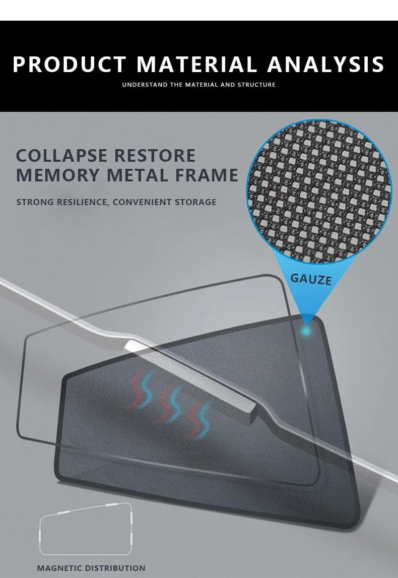 Magnetischer Sonnenschutz für Auto-Seitenscheiben, Netz-Sonnenschutz für Mitsubishi Pajero V93