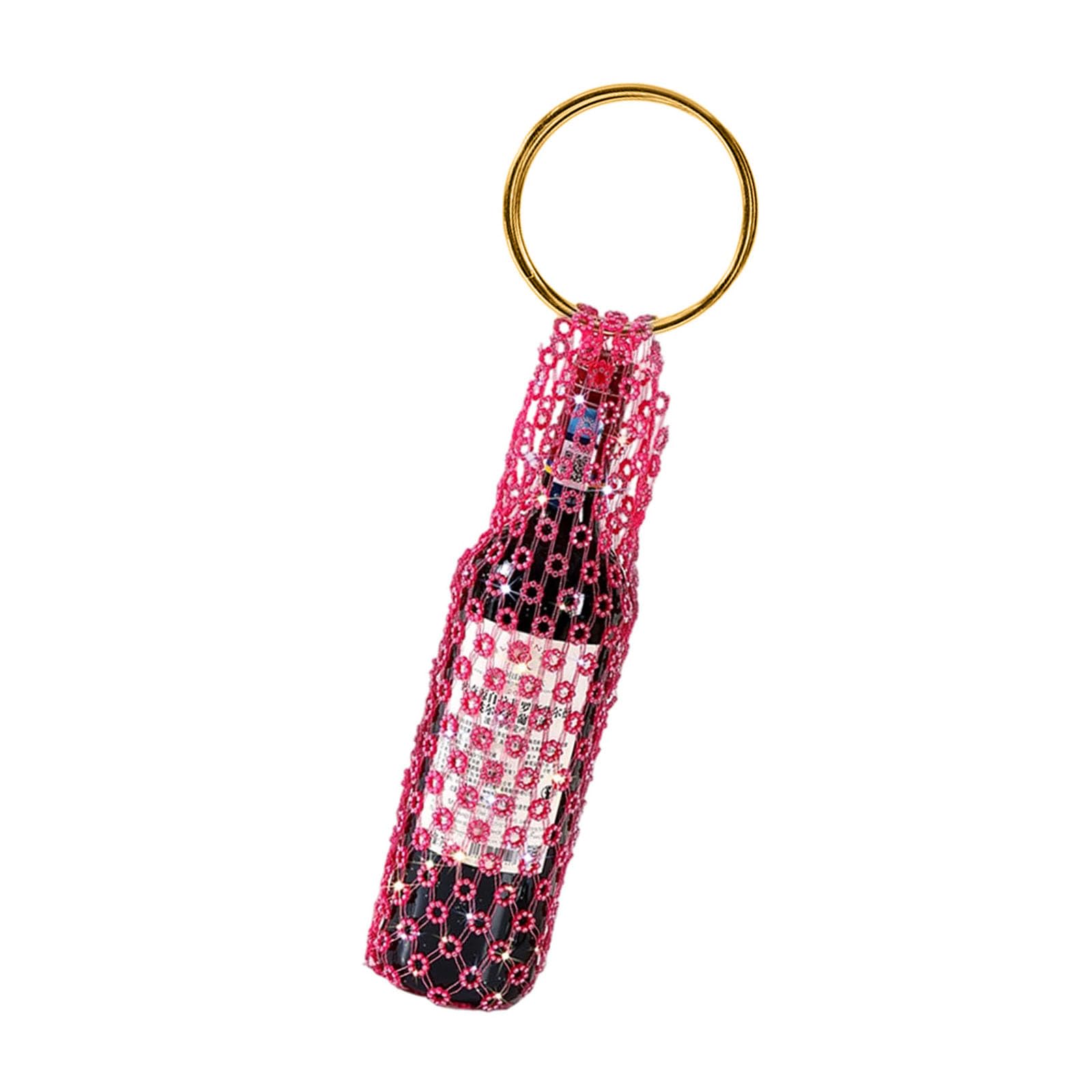 Tsophreniq Glittering Drink Container with Generous Storage Space Designed for 750ml Bottles and Essential Items Festive Liquor Presentation Bag