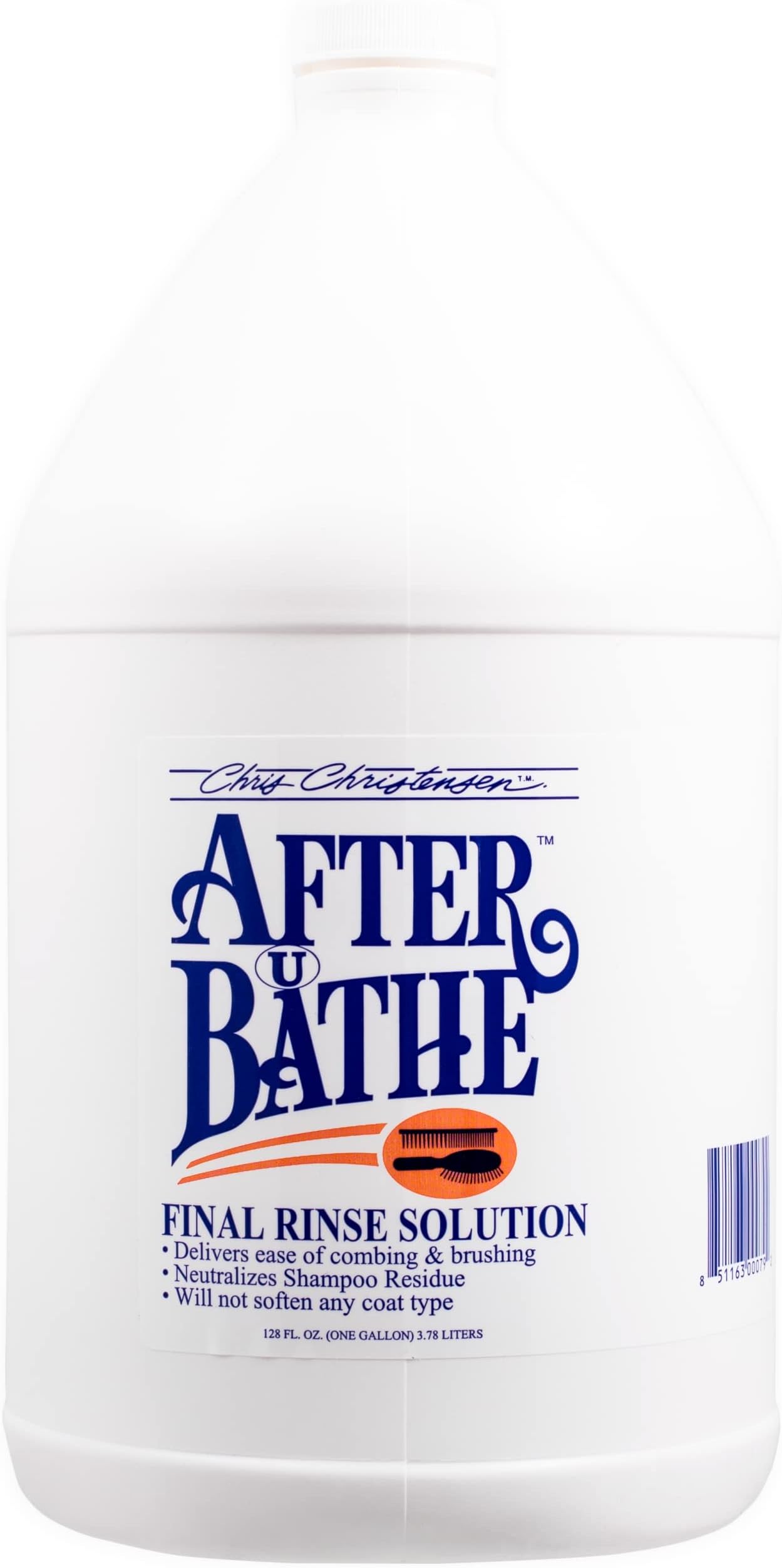 After U Bathe Final Rinse Solution, Groom Like a Professional, Adds Moisture and Resilience, No Waxes/Oils, Made in the USA, 3.8L