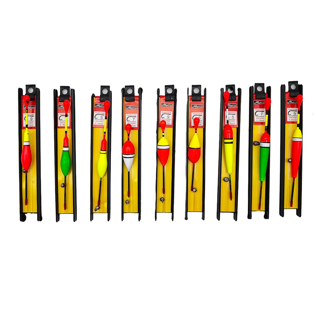 Kit De 9 Flotteurs De Pêche XPEX – Avec Plombs, Lignes Et Hameçons (tailles 5, 7, 9), Flotteurs Balsa Et Plastique, Pour Truite, Sandre, Poissons Communs