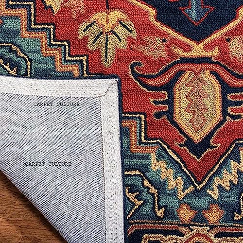 Image of Carpet Mahal Handmade Handwoven Tufted Made of 100% Soft Blended Wool Export Quality Carpets with 1 Inch Thickness (6x9 Feet) Color Multi