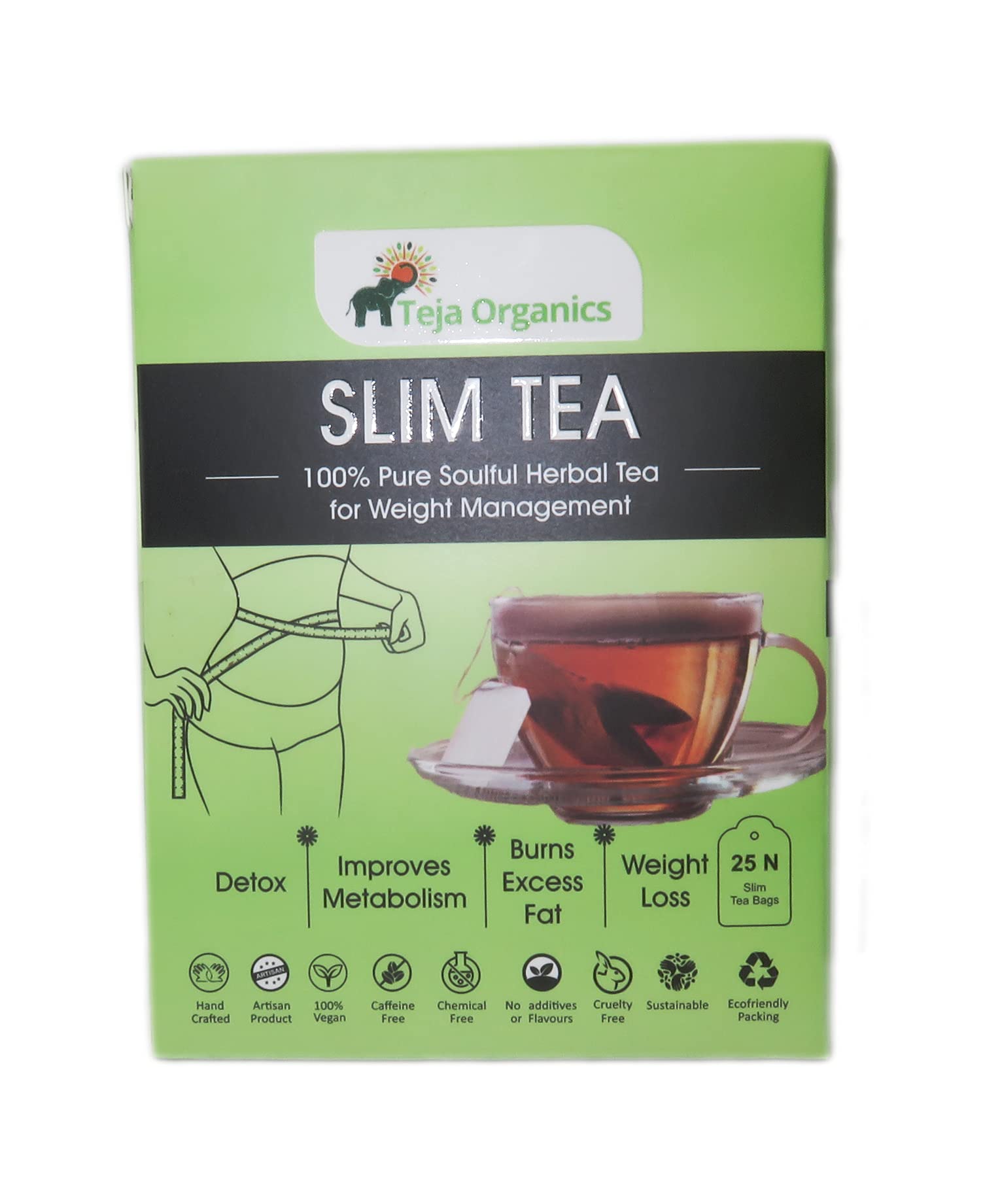 Slim Tea Bags Delicate Earthy Flavour Herbal Tea 25 Tea Bags