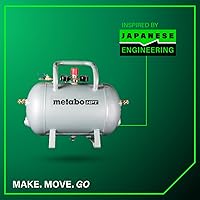Vista 10 de Metabo HPT Depósito de aire de reserva, tanque de aire de alta capacidad de 10 galones, certificado ASME, 5 acopladores de conexión rápida