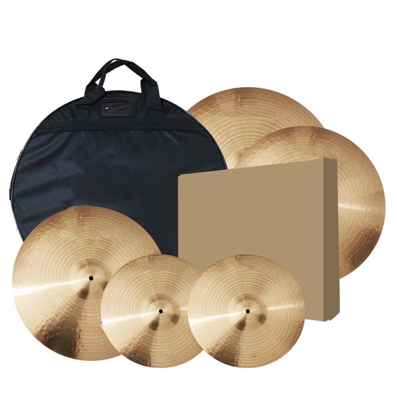 Cymbales Ensemble de cymbales B8 avec 14 charleston 16 Crash 18 Crash 20 Ride, sac de cymbale professionnel
