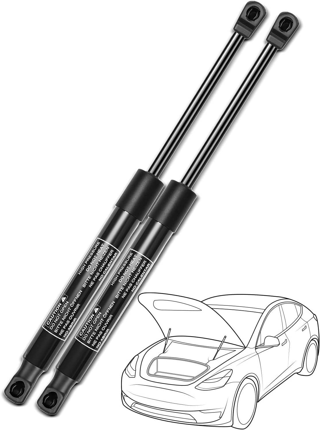 YHTAUTO Set of 2 Front Hood Lift Supports Struts Gas Spring Replacement for 2015-2017 Hyundai Sonata Sedan