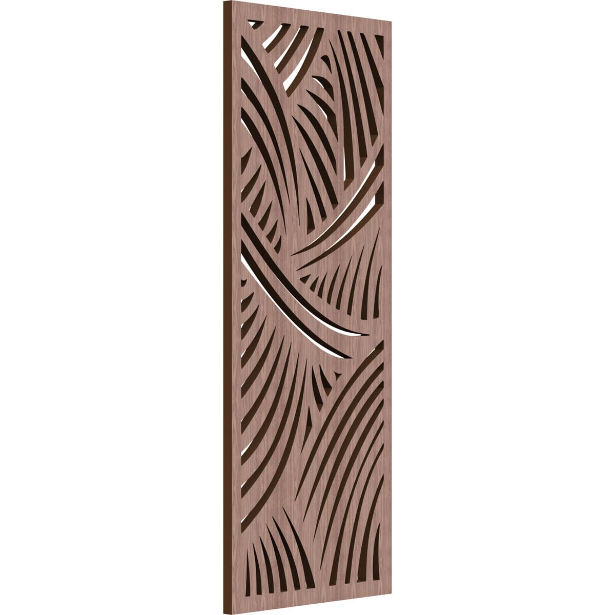 9 3/8"W x 24 3/8"H x 3/8"T Chester Decorative Fretwork Wood Wall Panels, Walnut