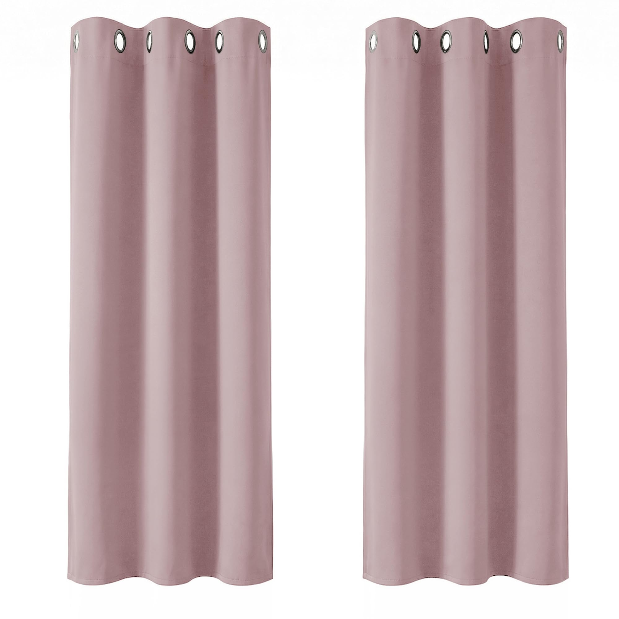 Deconovo Baby Pink Window Treatments Thermal Insulated Eyelet Curtains Blackout Curtains For Bedroom 42 X 54 Inch 2 Panels