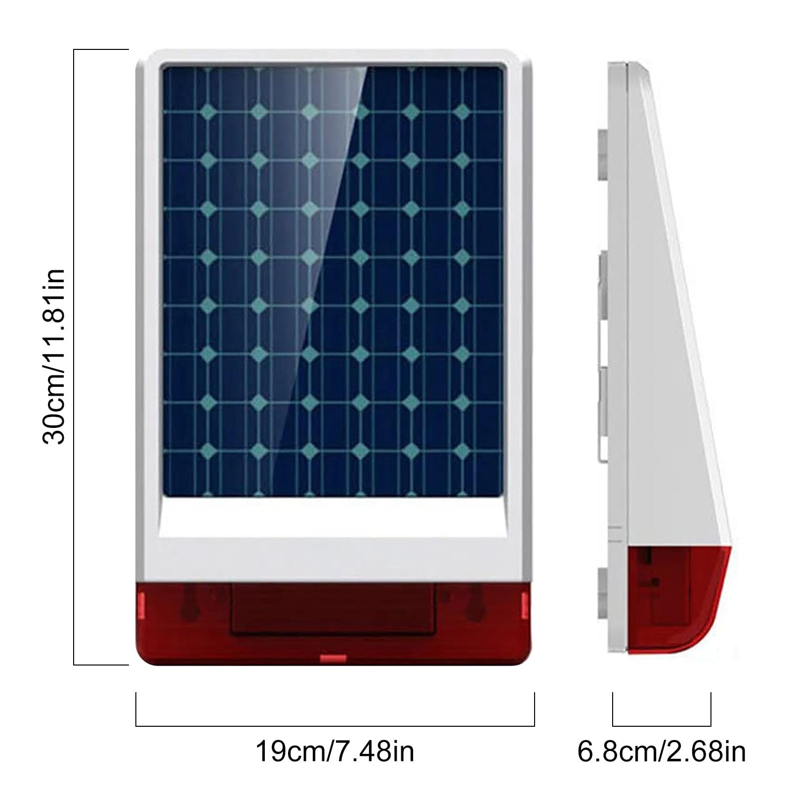 Wolf-Guard LB-W06 Alarme solaire pour extérieur avec sirène et lumières 120 dB