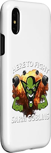 Miniatura 3 de Carcasa para iPhone XXS Here To Fight Sarm Goblins Funny Tren Gym Bodybuilding