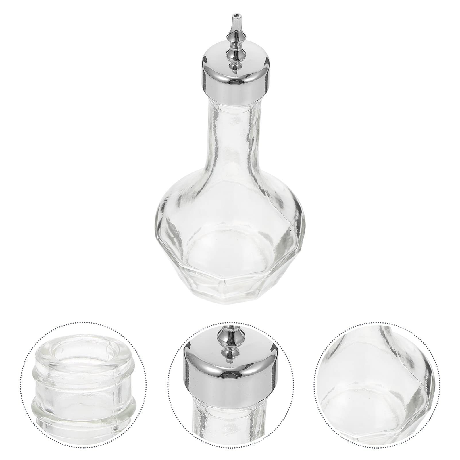 Healifty 2 Pcs Dasher Bottles for Cocktail Syrup Dispenser Bitters Decanter Bitter Dropper Bottle Square Martini Vermouth Bottle Tools Cocktail Bartending Bottle Wine Glass Medicine Bottle