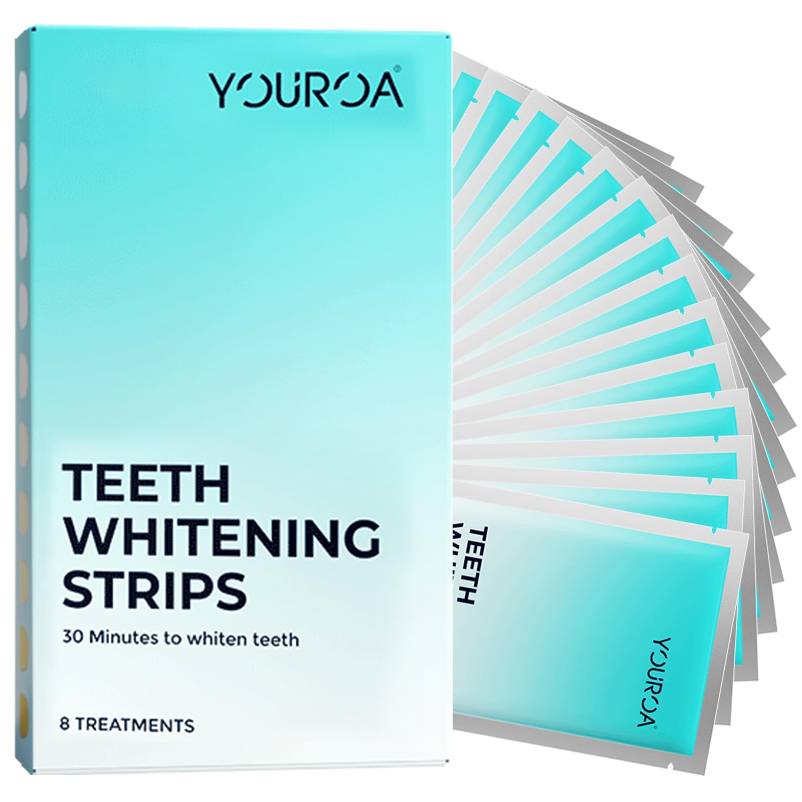 Teeth Whitening Strips 21Treatments Peroxide-Free Enamel-Safe whitens Without Sensitivity removes Coffee Tea and Tobacco Stains deep Stain Removal