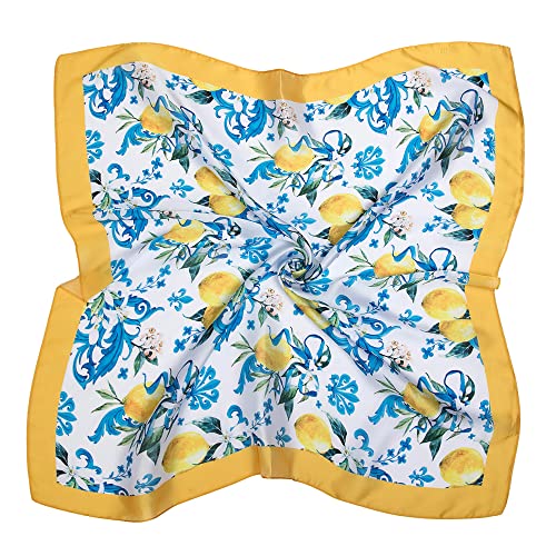 Silk Like Scarf Lightweight Head Scarves Fashion Pattern Hair Scarf Satin Design Neck Scarfs4