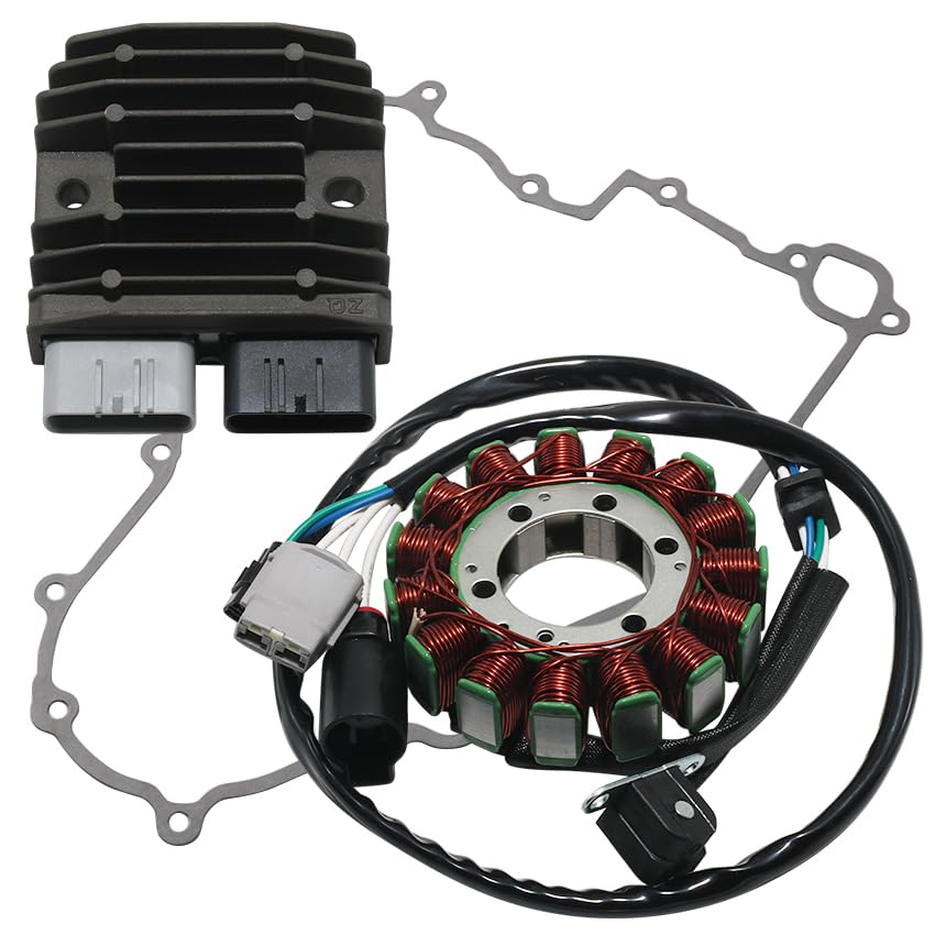 Stator Coil Rectifier Stator Gasket for Kawasaki KRF800 Teryx for Kawasaki KRT750 Teryx4 750 4X4, Stator Coil 21003-0166 21003-0167 Rectifier 21066-0771 21066-0758