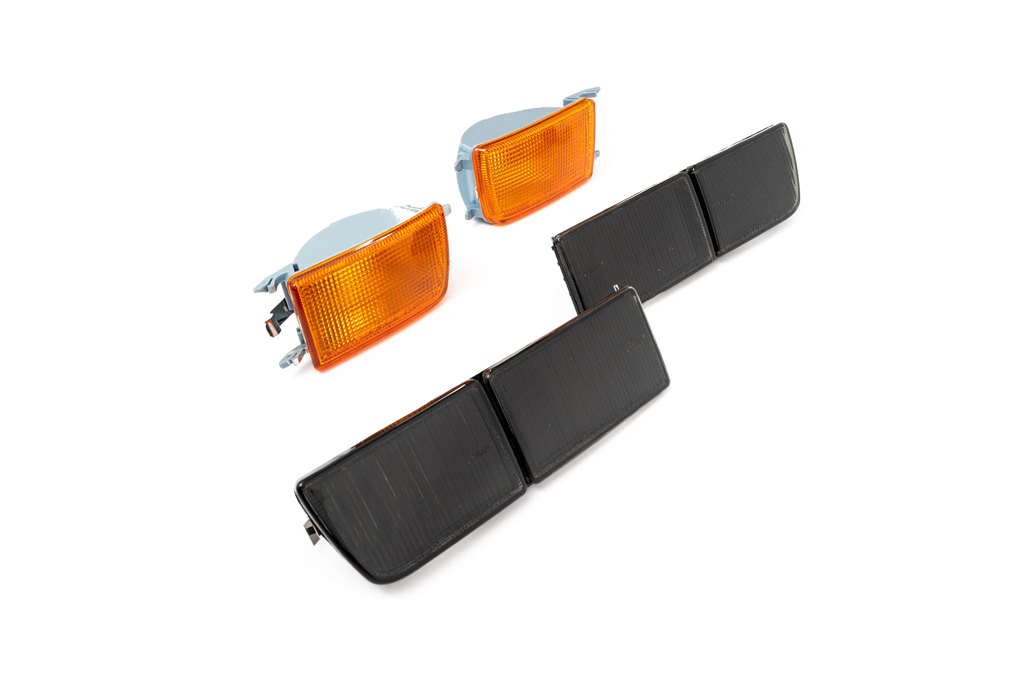 Freccia anteriore arancione + lenti lunghe nero set sinistra + destra senza registrazione