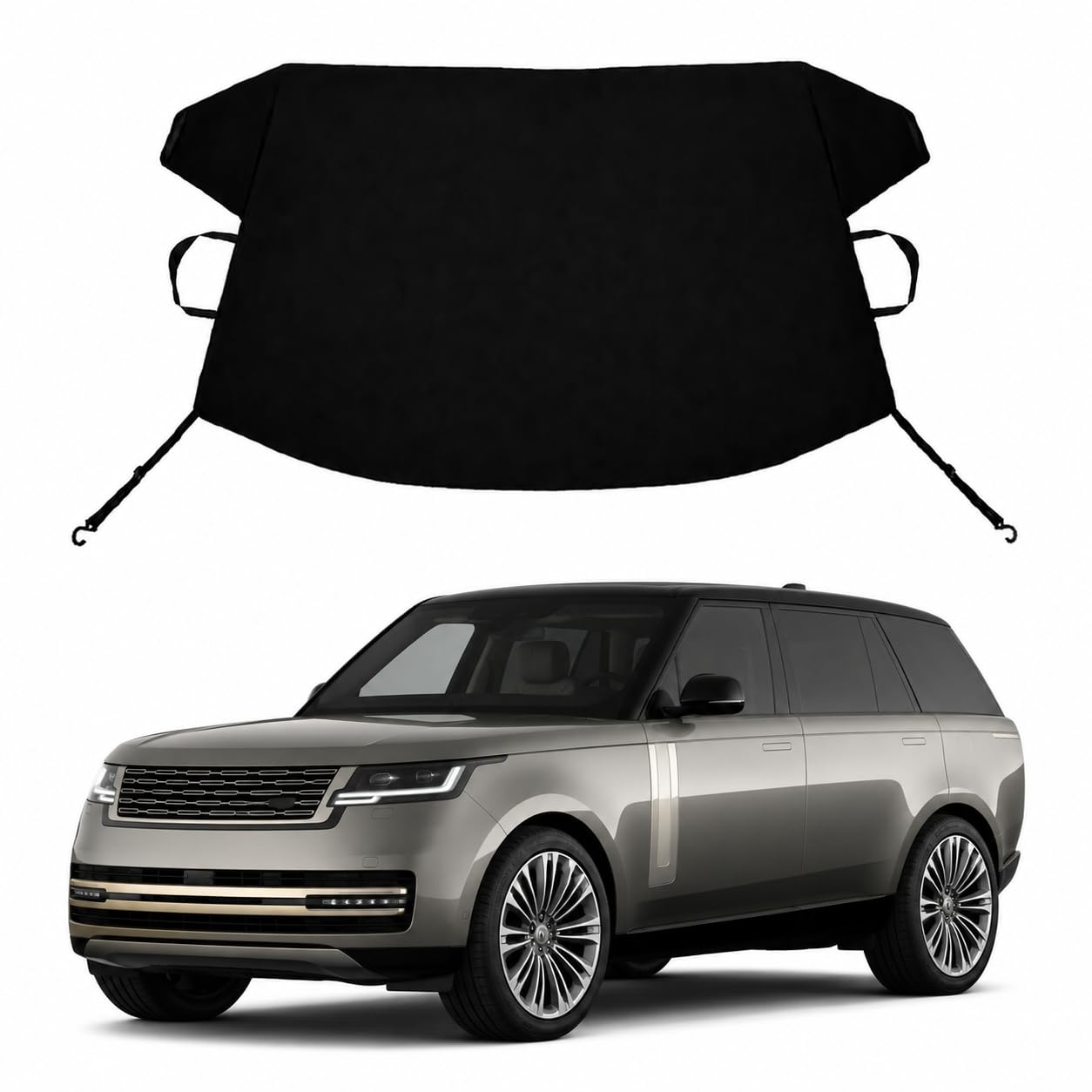 Autobiography Custom Windshield Cover for Ice and Snow L-and R-Over Autobiography Heavy Duty 600D Oxford Fabric Windshield Protector Fit Waterproof Frost Snow Cover Winter Car Accessories