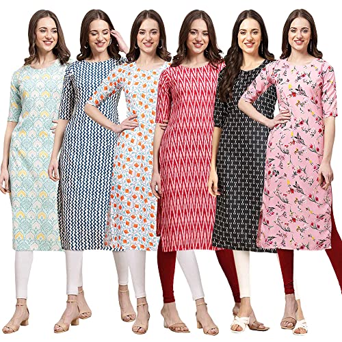 Image of Pinkmint Women's Crepe Floral Regular Kurta
