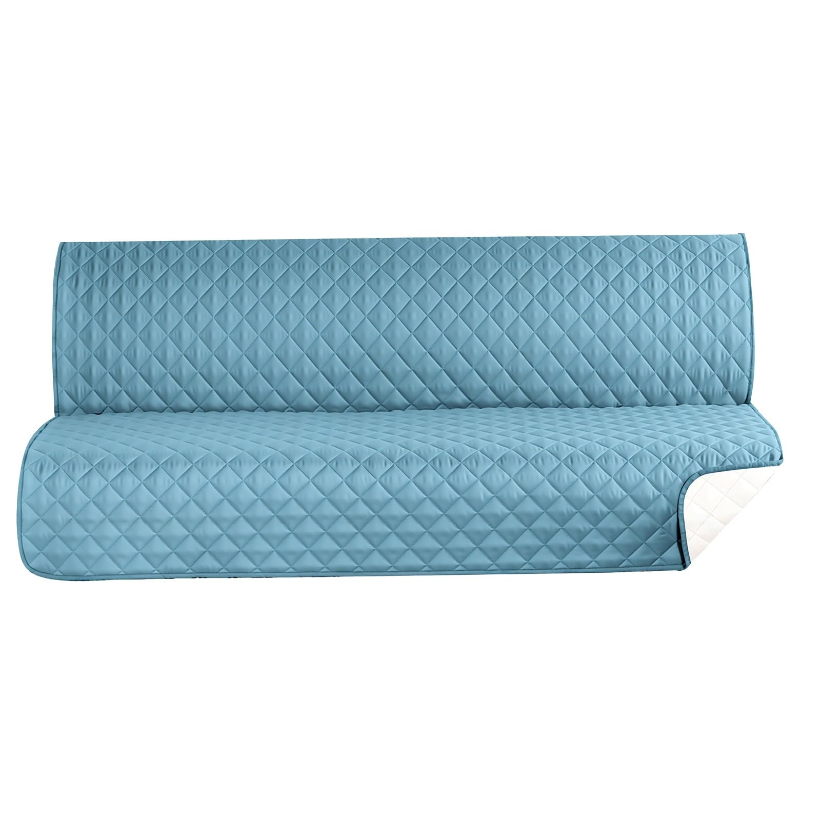 Funda Reversible para Futón, Funda para sofá Cama (Azul grisácea)