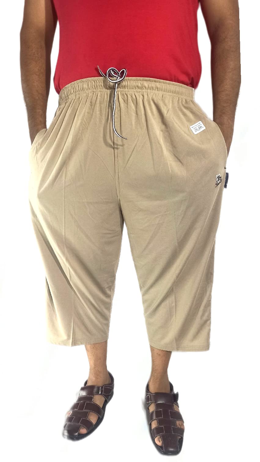 Mens Cotton Three by Fourth, 3/4, Capri, Three Quarter/Side Strips desine/Three Mobile Pockets one Zipper Lock Pocket-picture-10