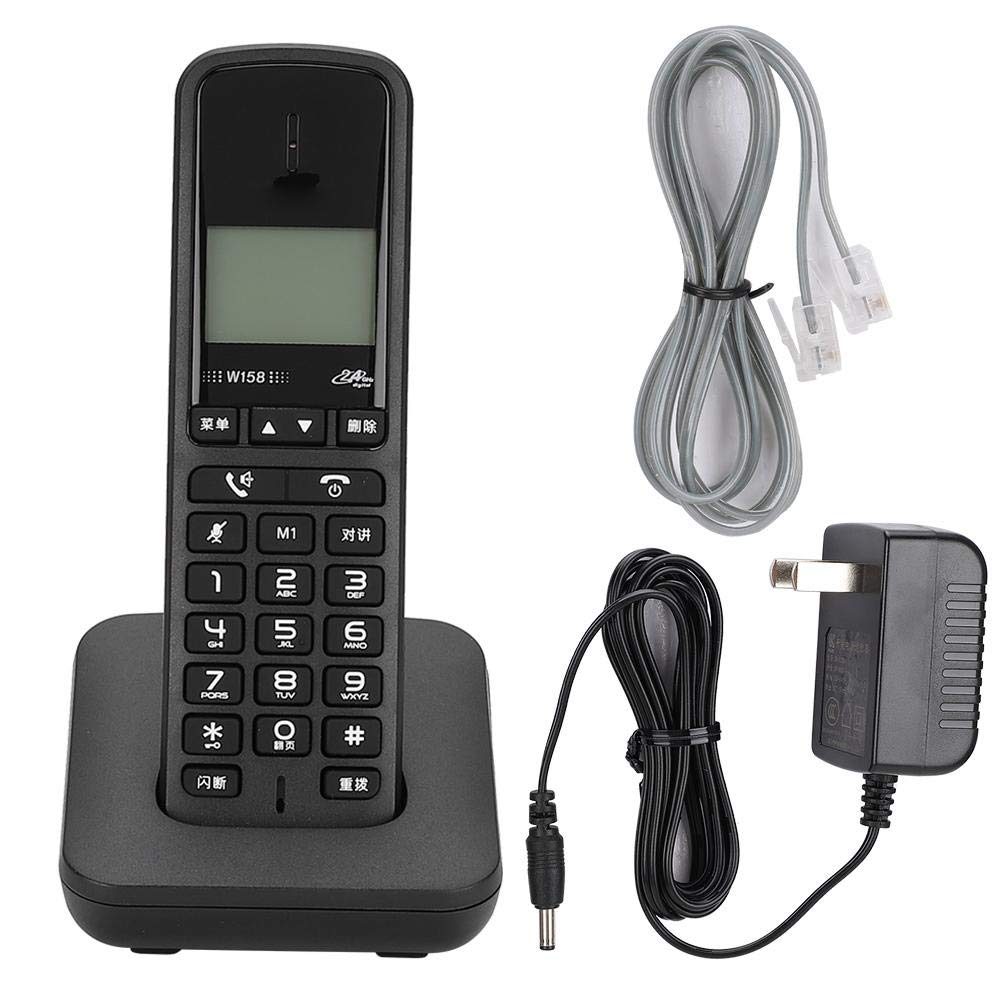 Digital Cordless Telephone Intercom With Hands-Free Calling, 100-240V (Black)
