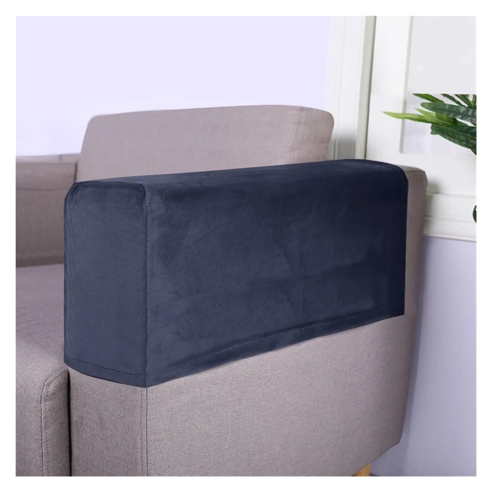 SFOIKVG Arm Covers 1 Pair Removable Armchair Covers Sofa Stretch Couch Protectors Solid Slipcover For Living Room Decor for Sofa Chair(Blue2)